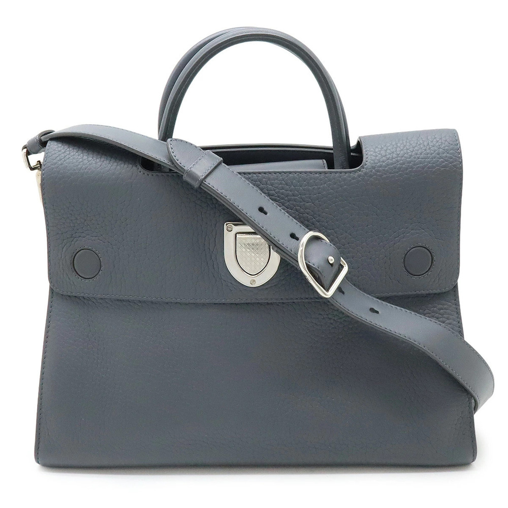 Christian Dior Ever Handbag Tote Bag Shoulder Leather Gray